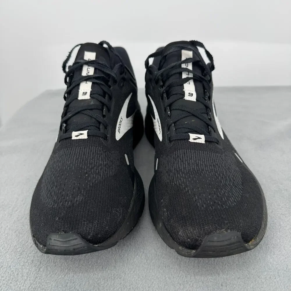 Brooks Launch 9 Shoes Mens Size 12 Black Speed Neutral Running Sneakers DNA Sole